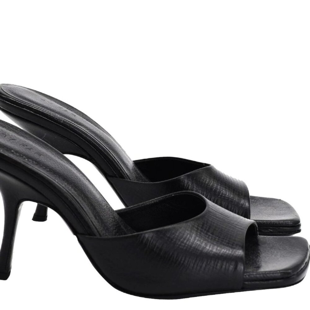 By Far Mora Black Embossed Heel Sz 40